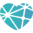 a heart with the Netlify logo pattern in it
